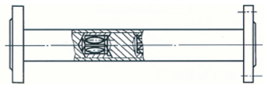 单元是由双孔道组成，孔道内放置螺旋片，相邻单元双孔道的方位错位90。